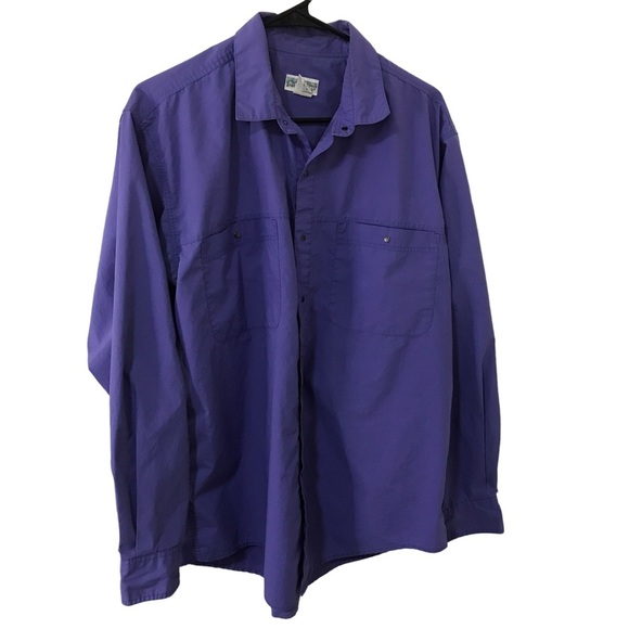 Patagonia Other - *Vintage* Patagonia Men’s bright purple snap button long sleeve shirt size M